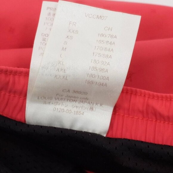 Louis Vuitton XS swim trunks shorts red LV monogram drawstring pockets - Picture 13 of 13